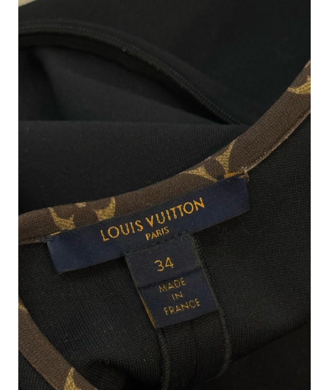 LOUIS VUITTON Черное полиамидовое коктейльное платье, фото 5