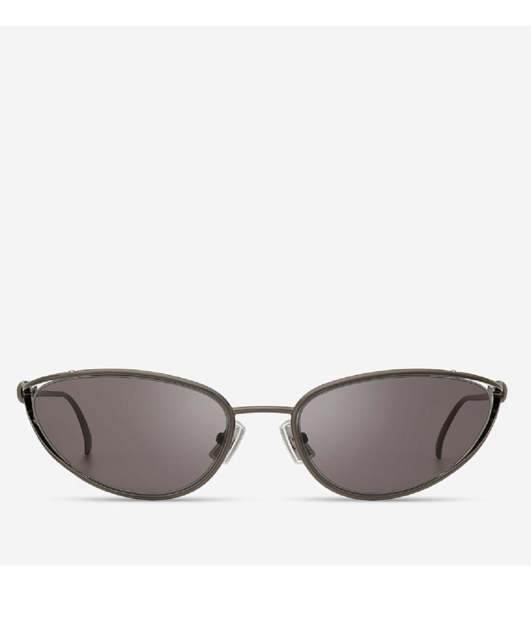 BOTTEGA VENETA Серые металлические солнцезащитные очки, фото 2
