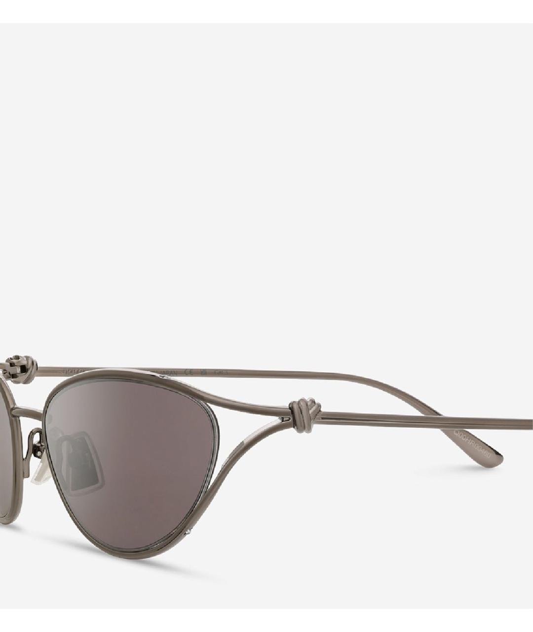 BOTTEGA VENETA Серые металлические солнцезащитные очки, фото 3
