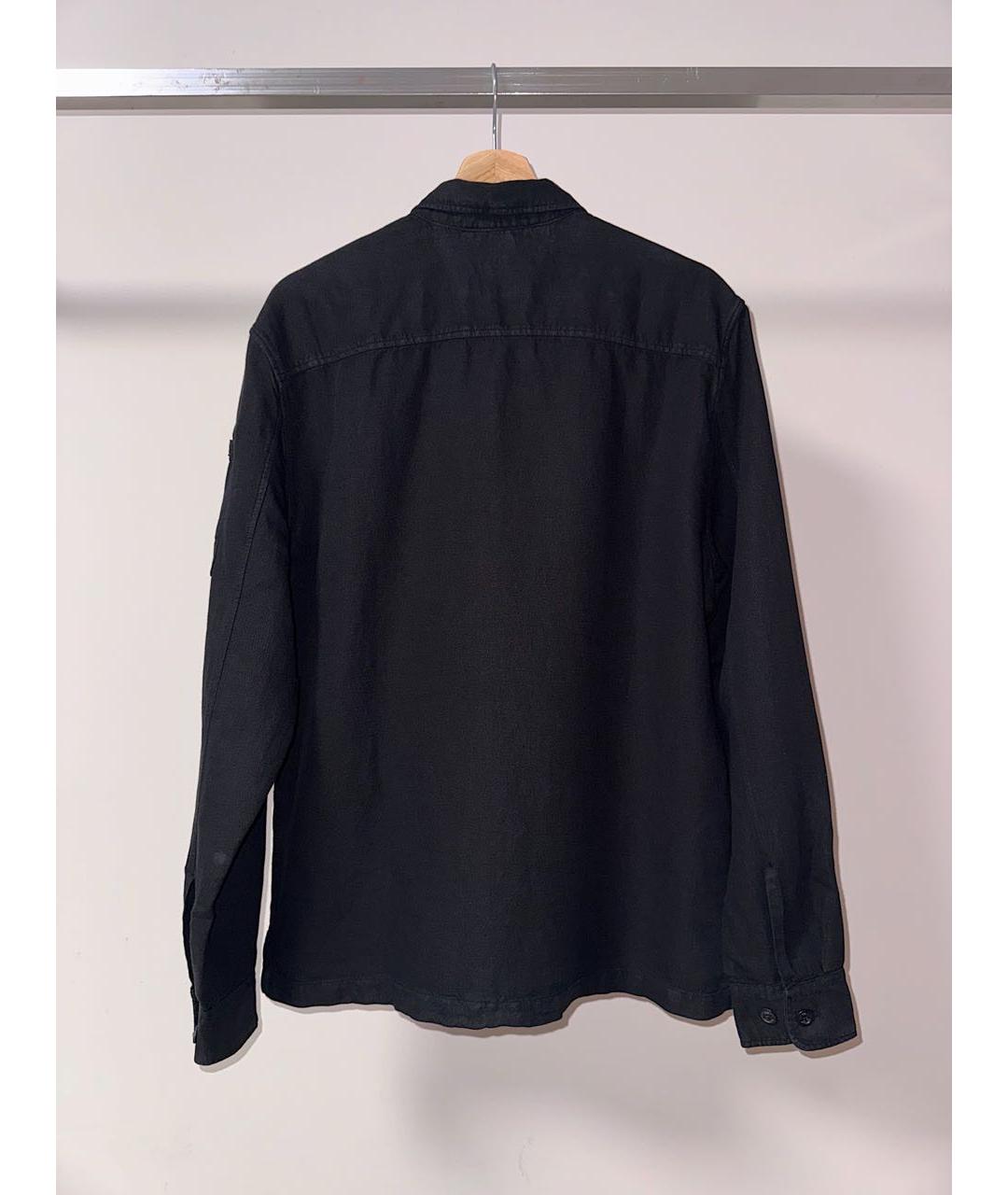 CP COMPANY Черная льняная кэжуал рубашка, фото 4