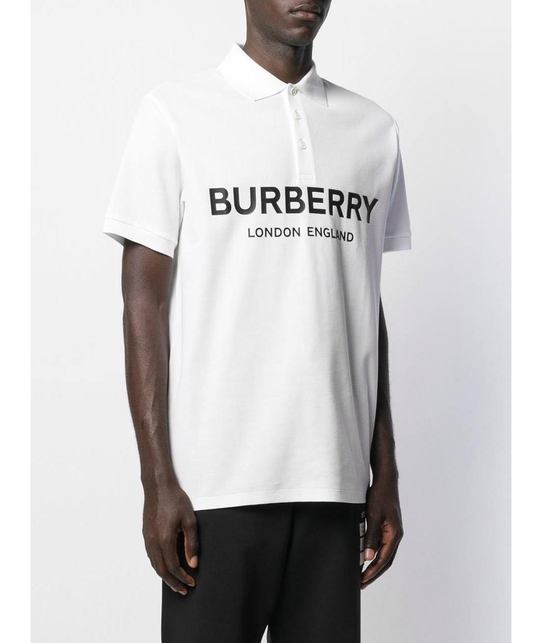 BURBERRY Белое поло с коротким рукавом, фото 3