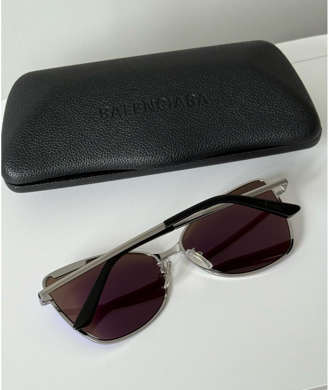BALENCIAGA Мульти металлические солнцезащитные очки, фото 3