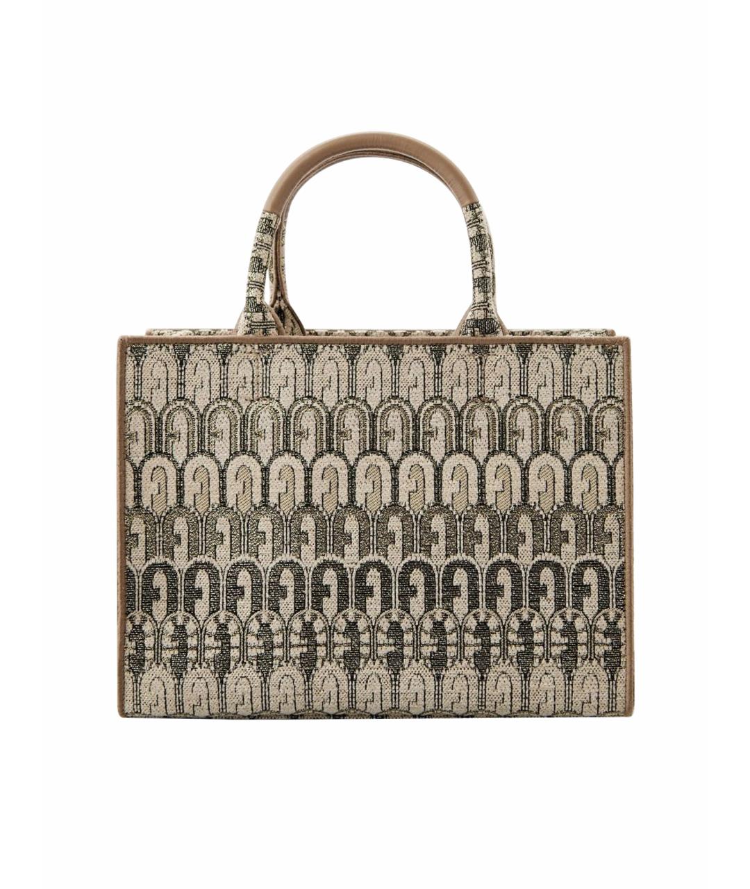 FURLA Бежевая тканевая сумка тоут, фото 1
