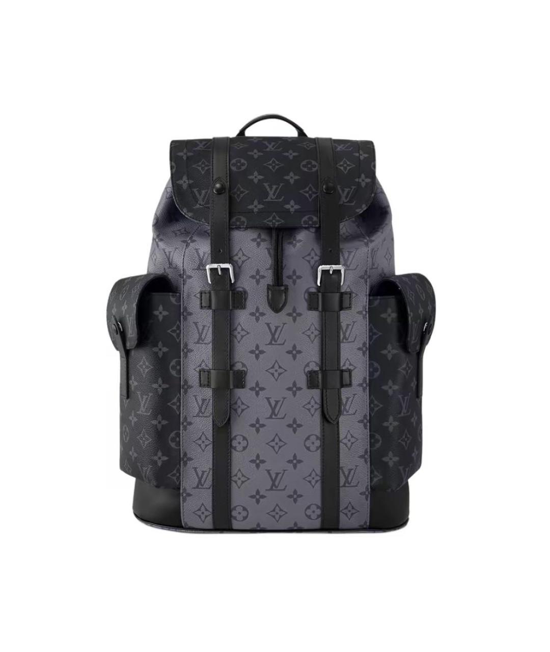 LOUIS VUITTON Черный кожаный рюкзак, фото 7