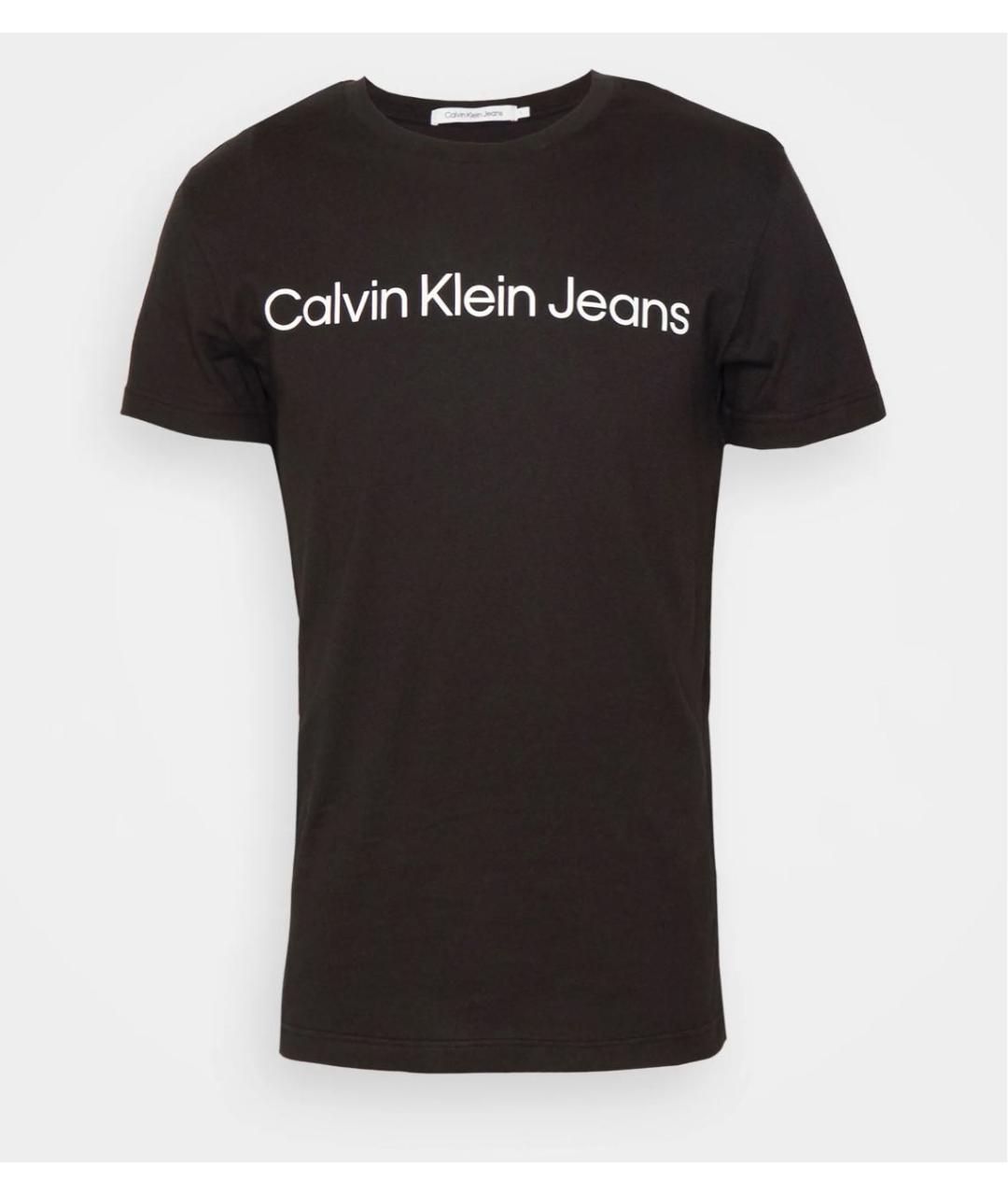 CALVIN KLEIN Черная хлопковая футболка, фото 8