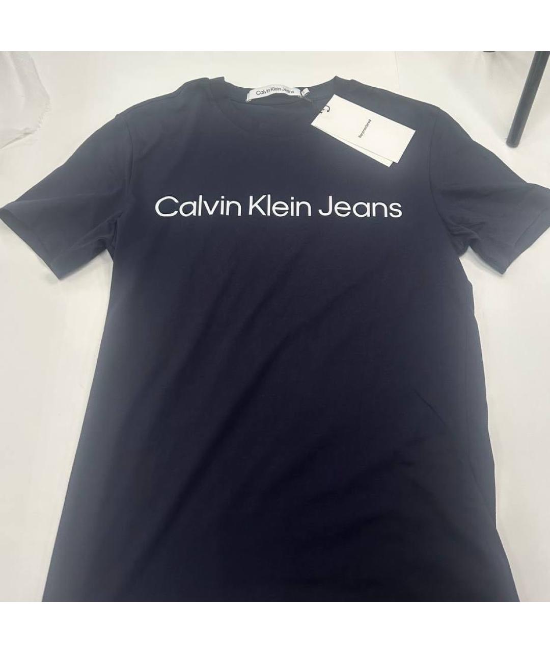 CALVIN KLEIN Черная хлопковая футболка, фото 6