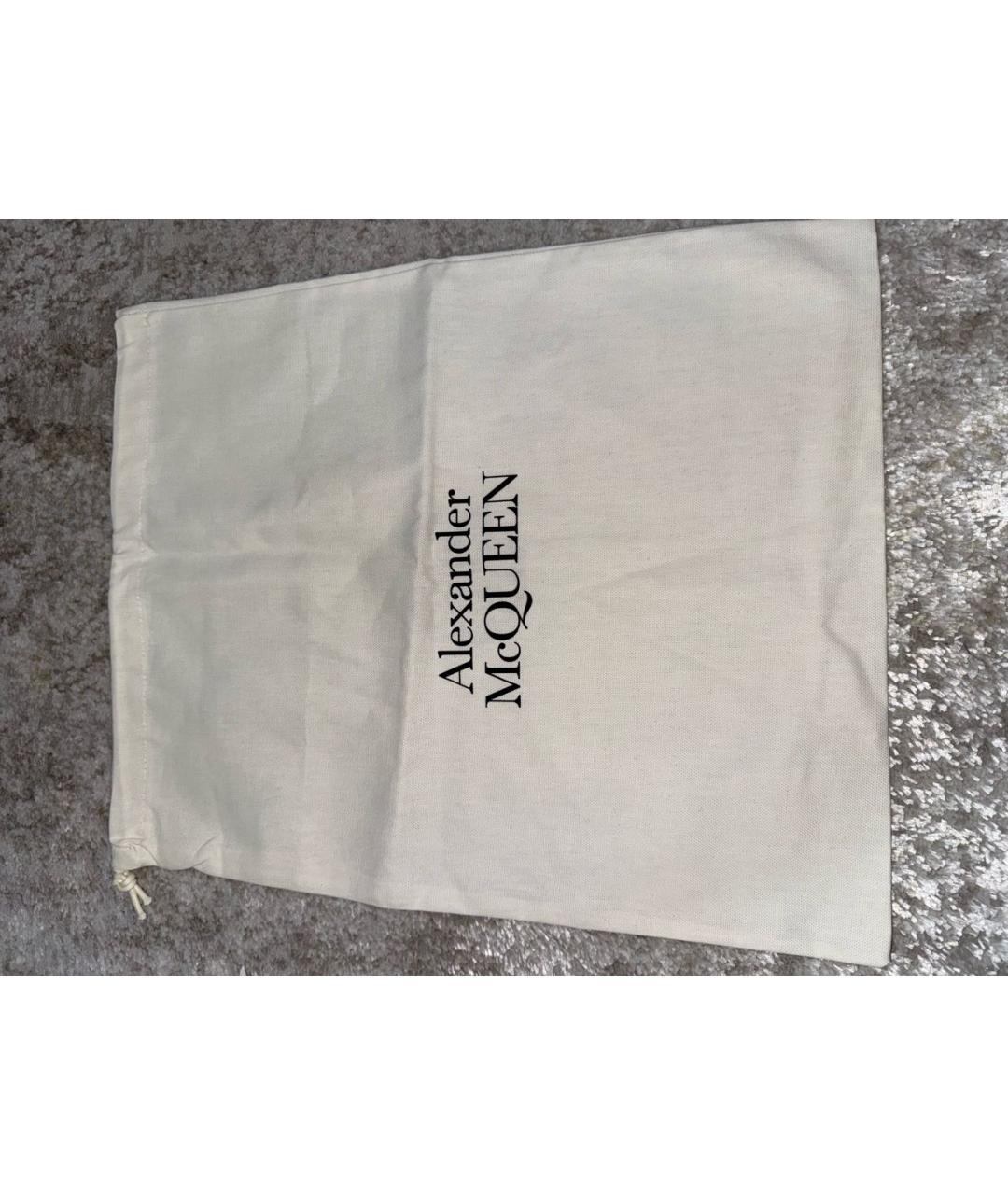 ALEXANDER MCQUEEN Черные кожаные кроссовки, фото 4