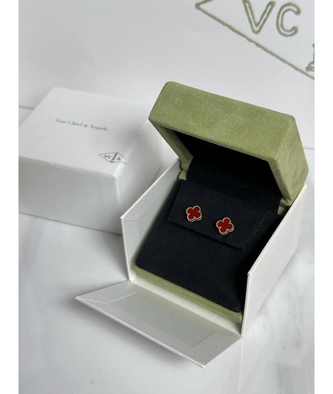 VAN CLEEF & ARPELS Красные серьги из желтого золота, фото 2