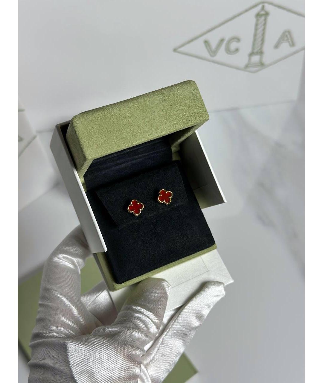 VAN CLEEF & ARPELS Красные серьги из желтого золота, фото 3