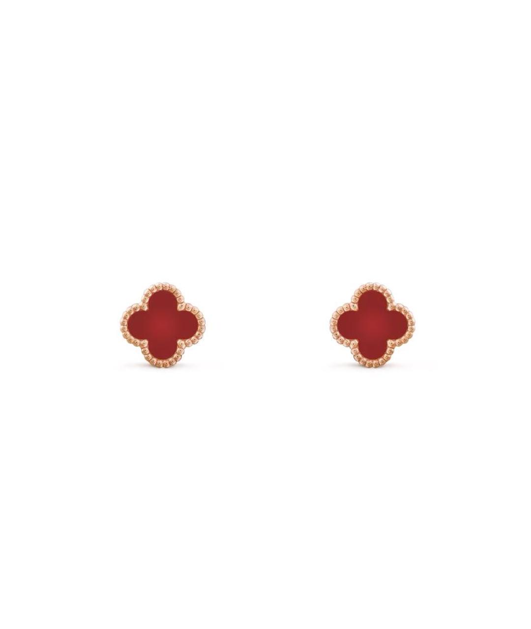 VAN CLEEF & ARPELS Красные серьги из желтого золота, фото 5