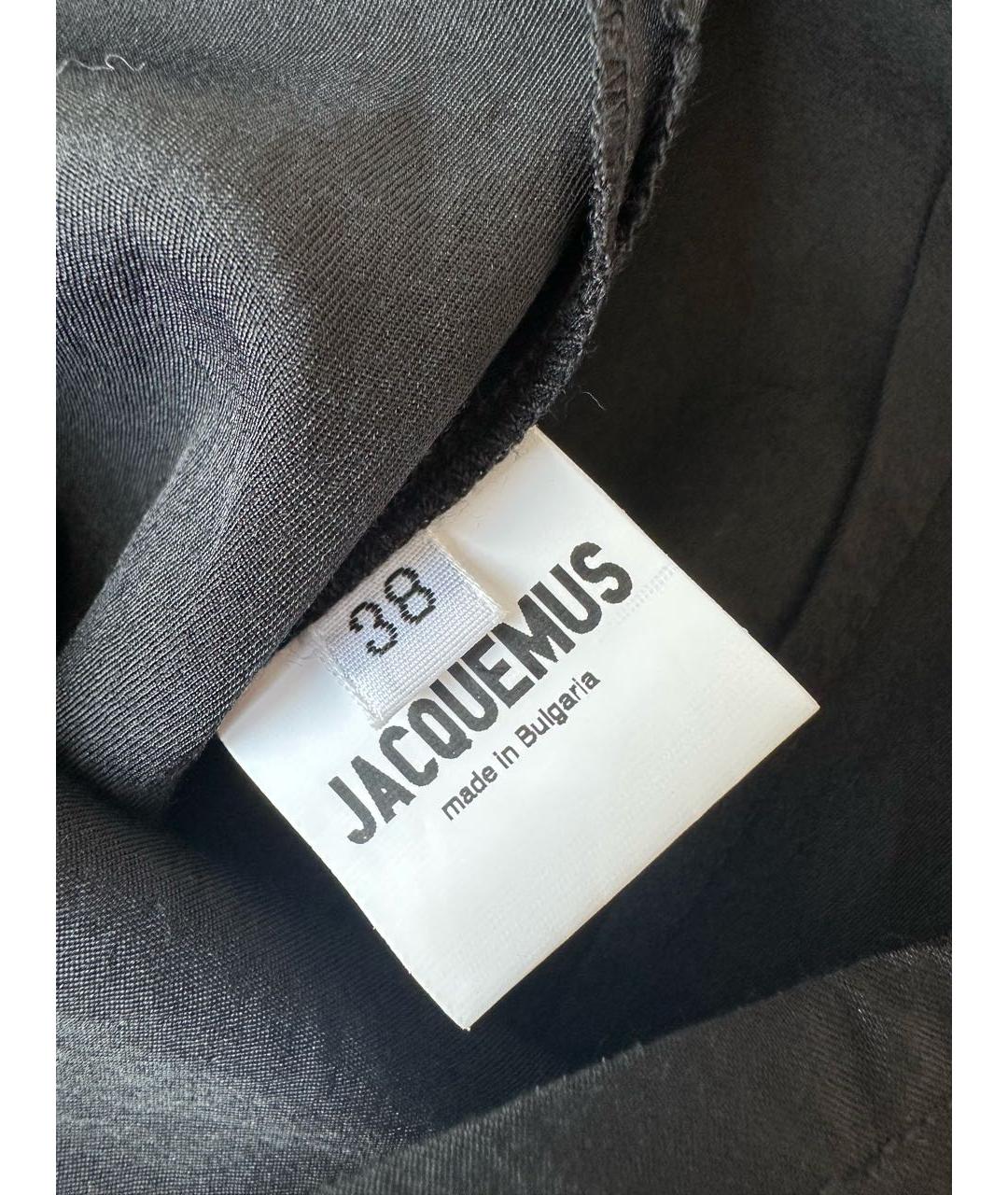 JACQUEMUS Черное полиэстеровое повседневное платье, фото 5