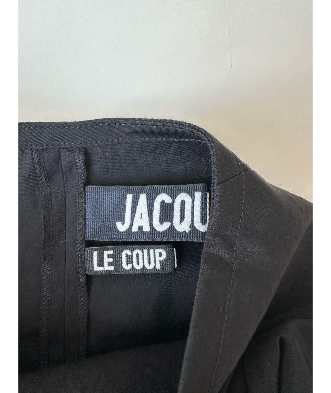 JACQUEMUS Черное полиэстеровое повседневное платье, фото 4