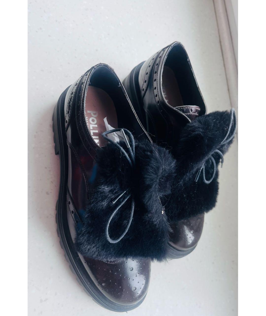 POLLINI Бордовые кожаные лоферы, фото 2