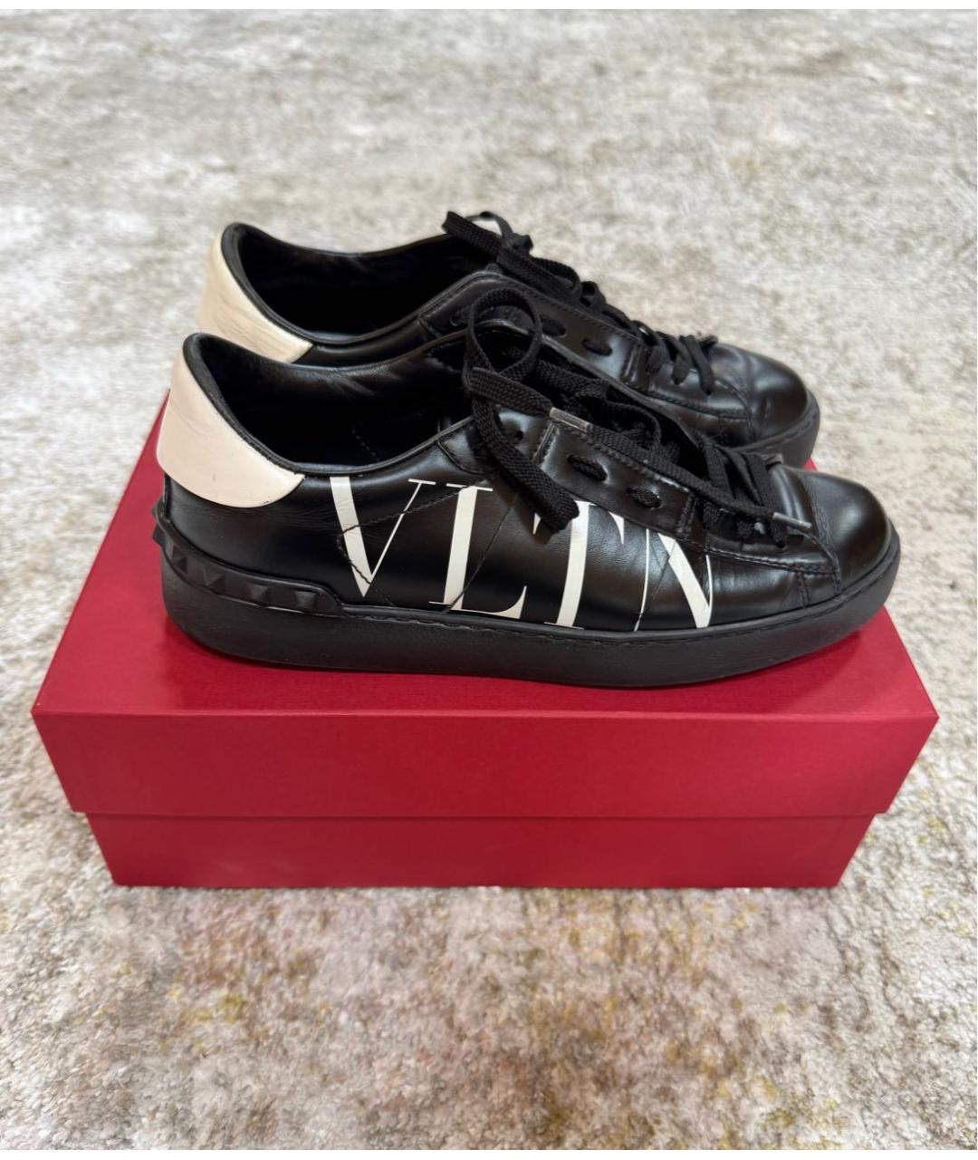 VALENTINO Черные кожаные кеды, фото 8