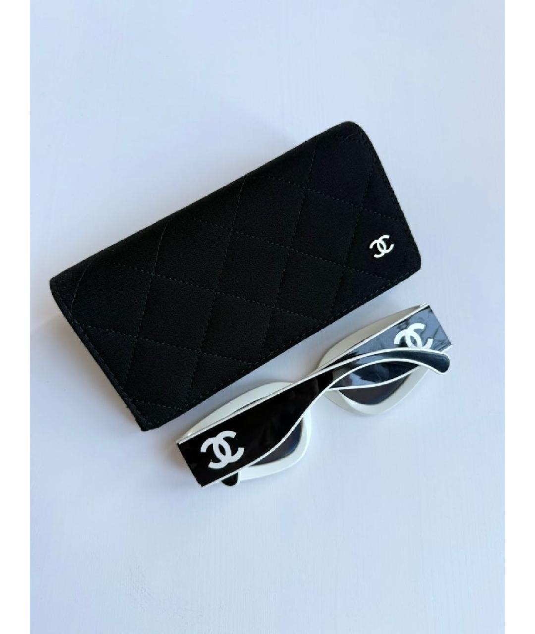 CHANEL Черные пластиковые солнцезащитные очки, фото 3