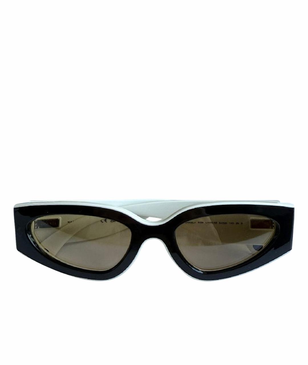 CHANEL Черные пластиковые солнцезащитные очки, фото 1