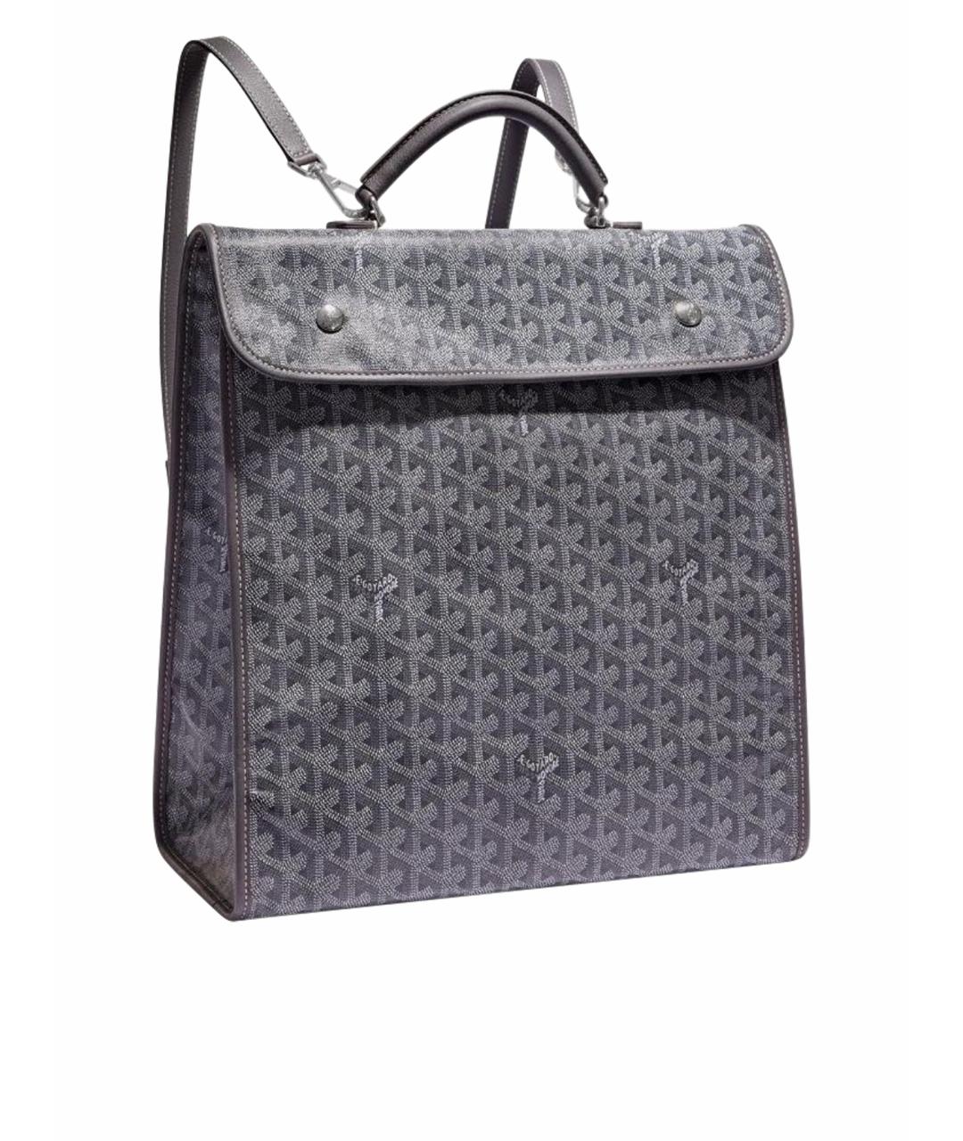 GOYARD Антрацитовый кожаный рюкзак, фото 1