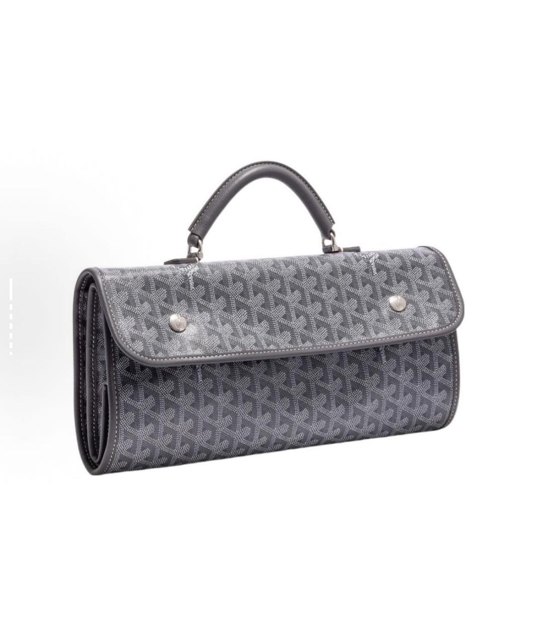 GOYARD Антрацитовый кожаный рюкзак, фото 4