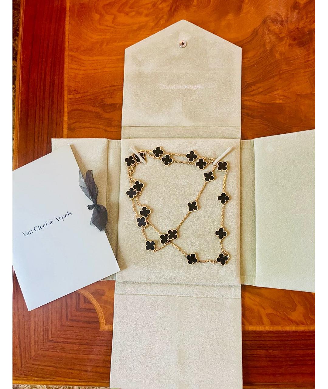 VAN CLEEF & ARPELS Черное колье из желтого золота, фото 3