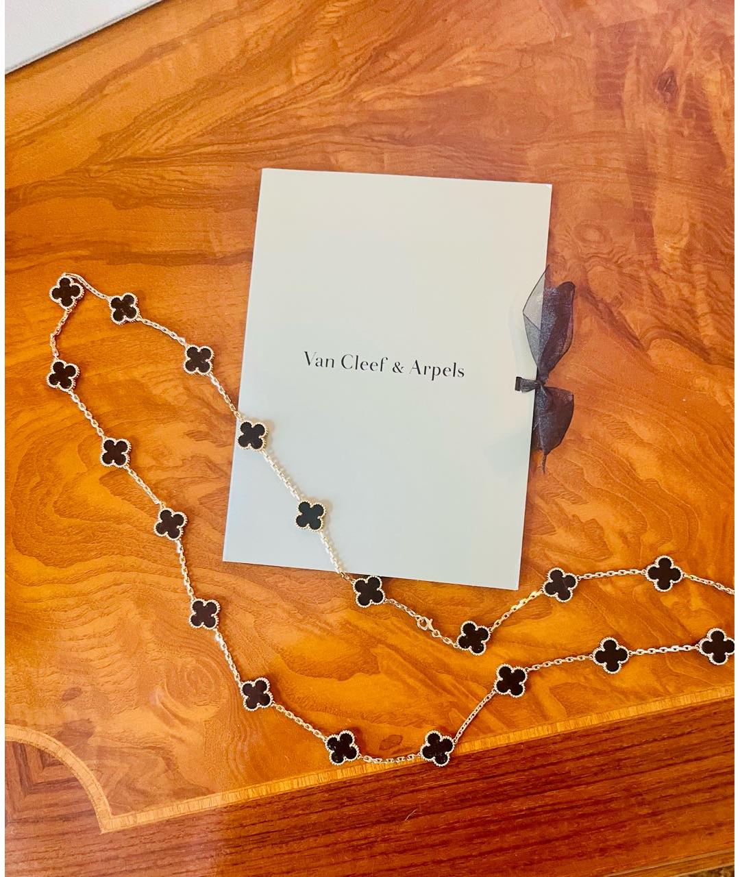 VAN CLEEF & ARPELS Черное колье из желтого золота, фото 2