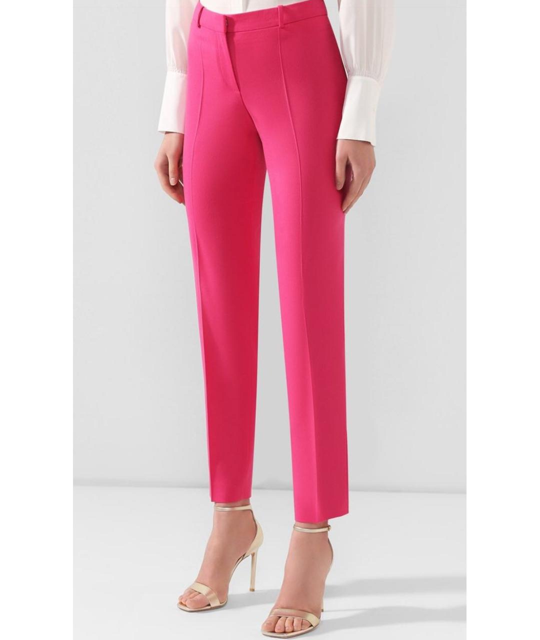 HUGO BOSS Розовые шерстяные брюки узкие, фото 5