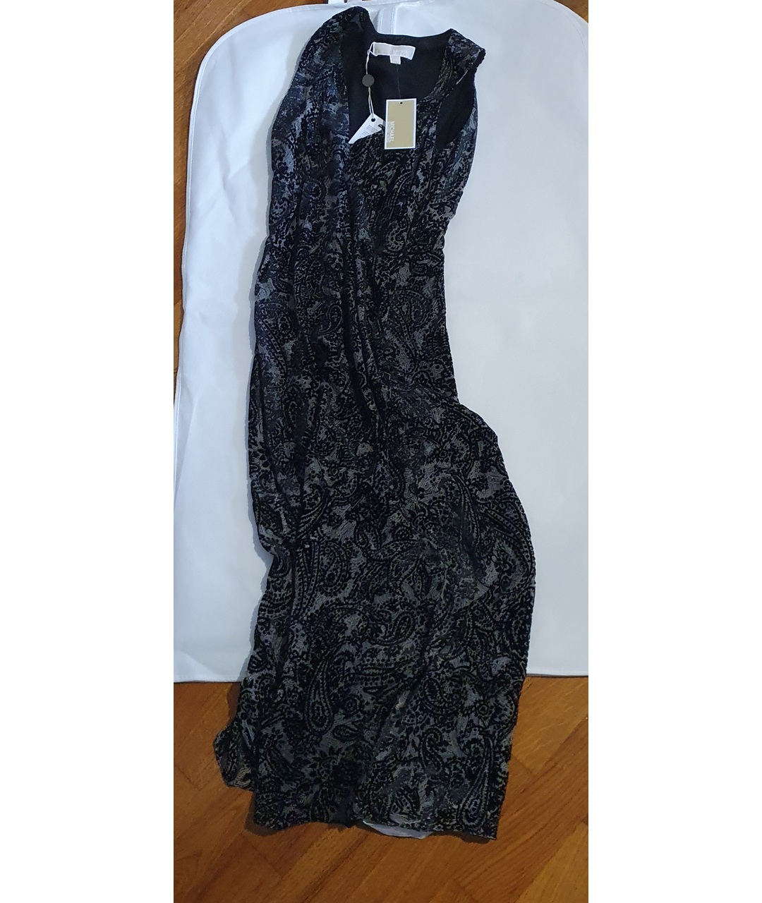 MICHAEL KORS Черное шелковое повседневное платье, фото 4