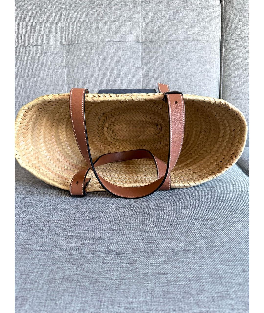 LOEWE Коричневая пляжная сумка, фото 6
