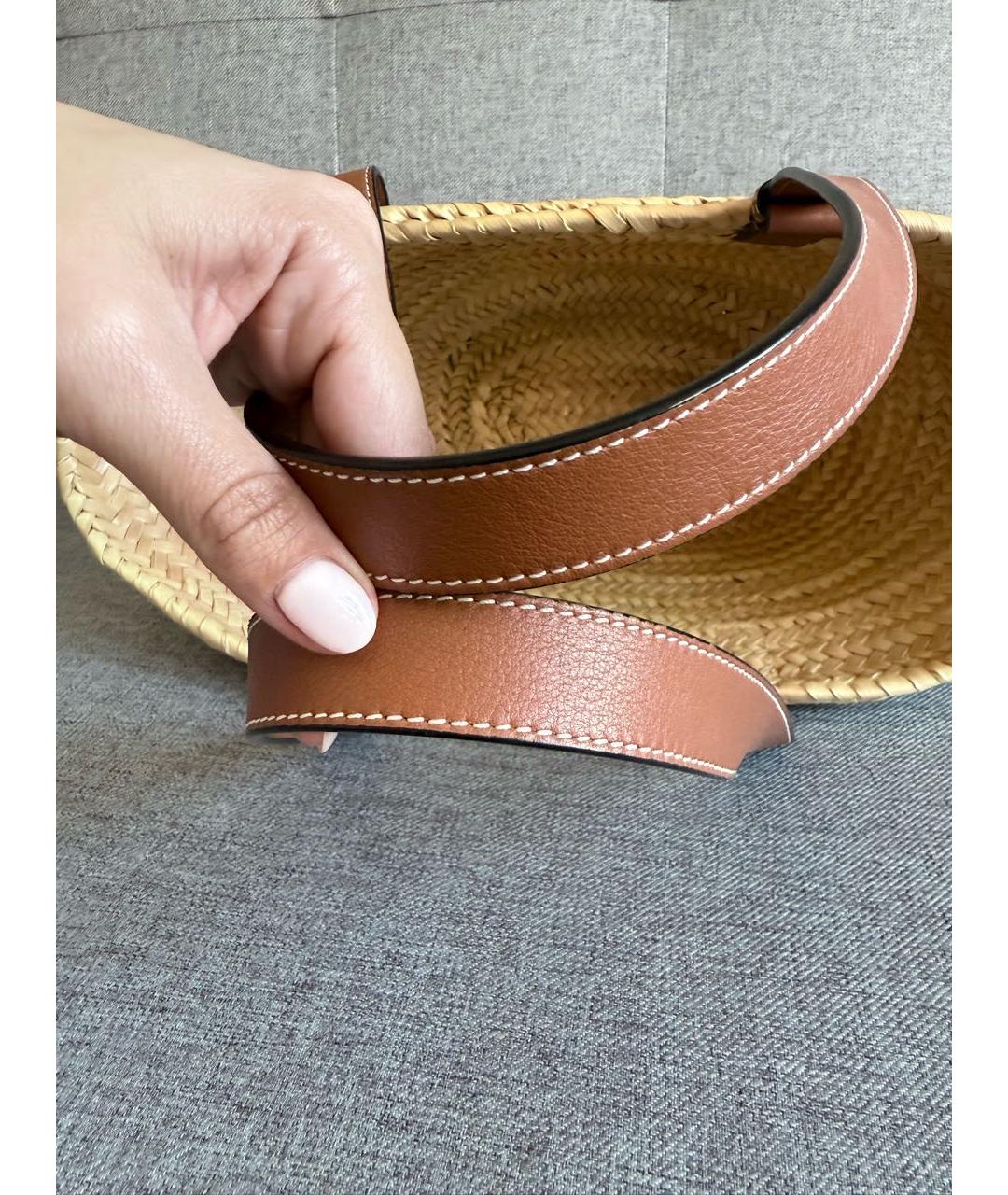 LOEWE Коричневая пляжная сумка, фото 7