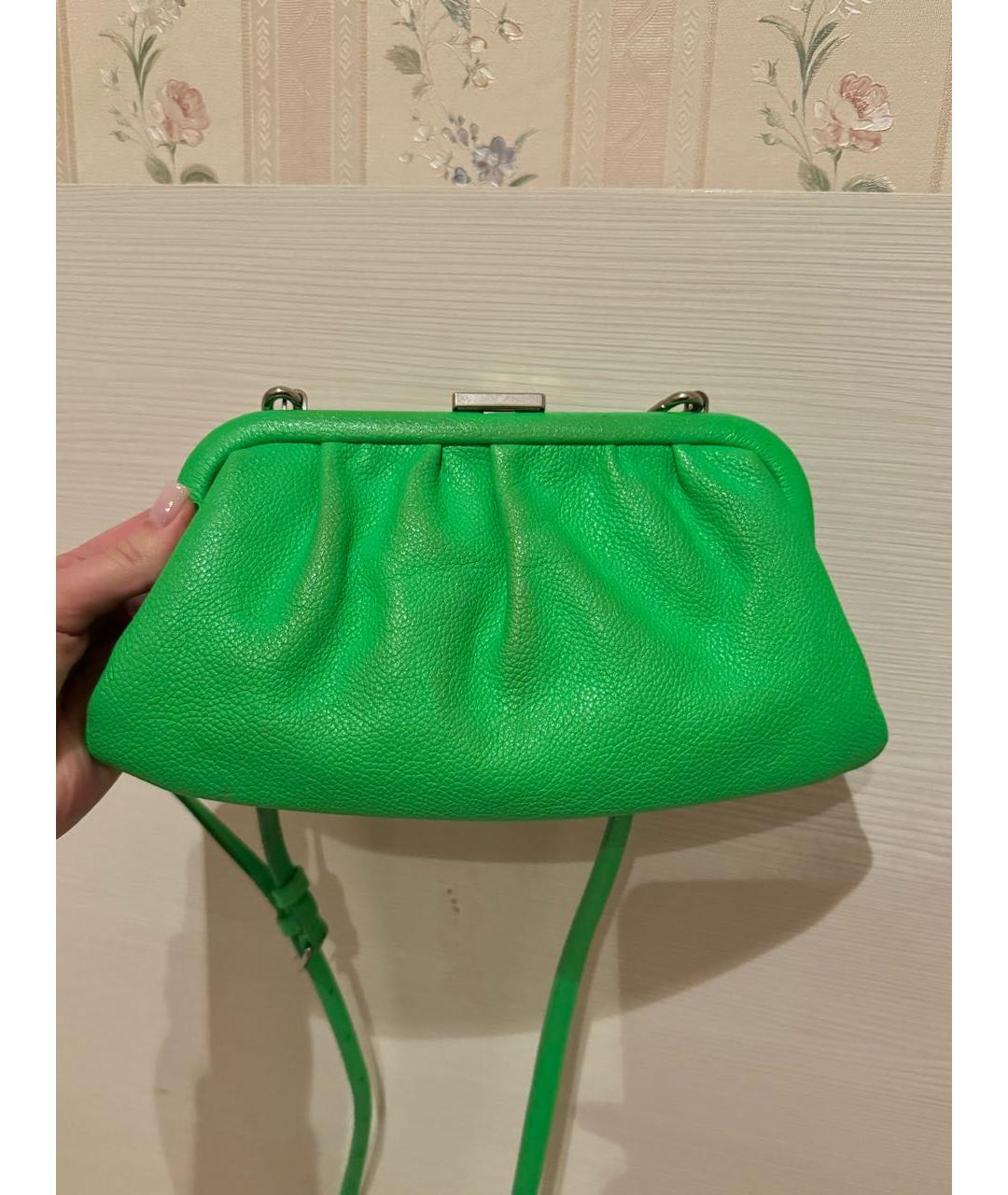 BALENCIAGA Салатовая кожаная сумка через плечо, фото 3