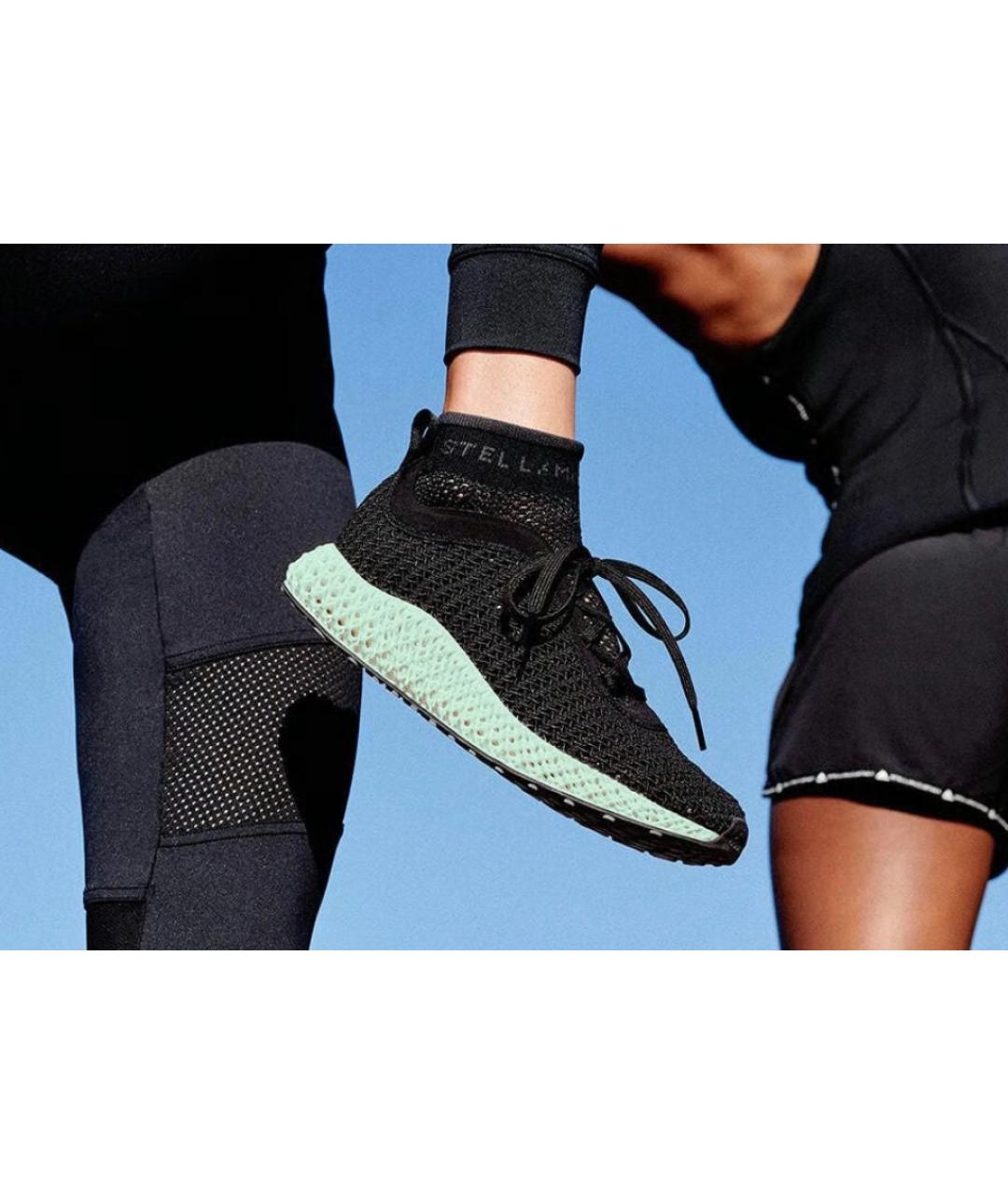 ADIDAS BY STELLA MCCARTNEY Черные текстильные кроссовки, фото 2