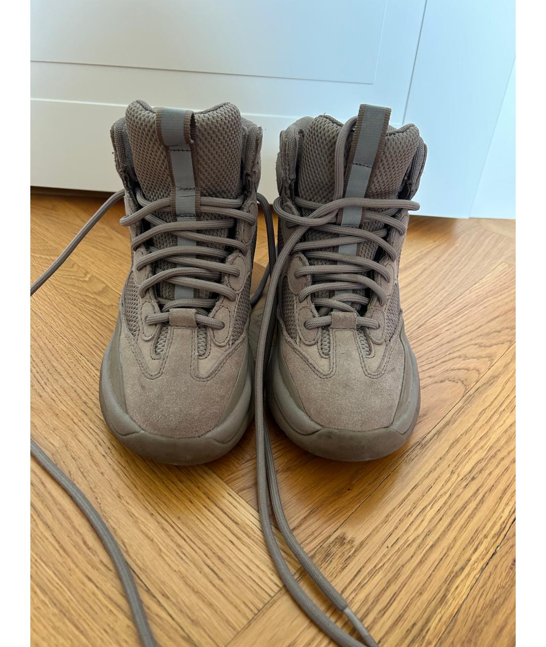 YEEZY Бежевые резиновые кроссовки, фото 2
