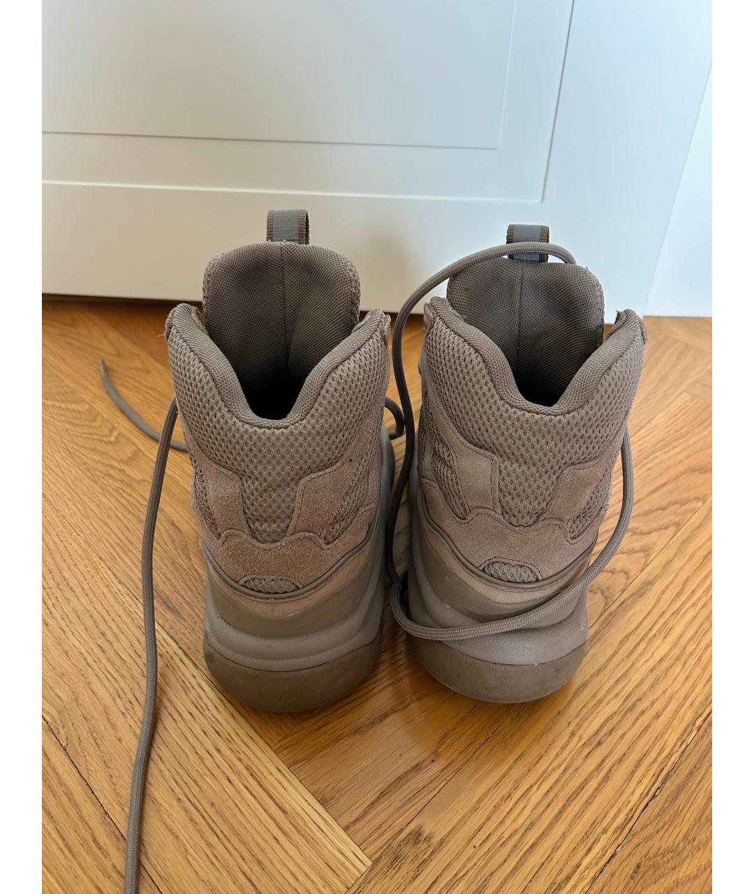 YEEZY Бежевые резиновые кроссовки, фото 3