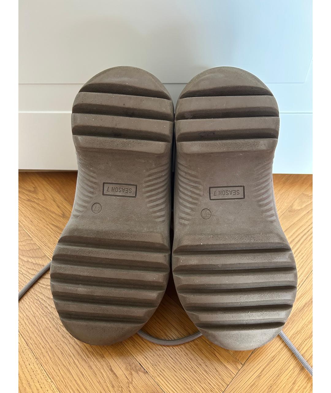 YEEZY Бежевые резиновые кроссовки, фото 5