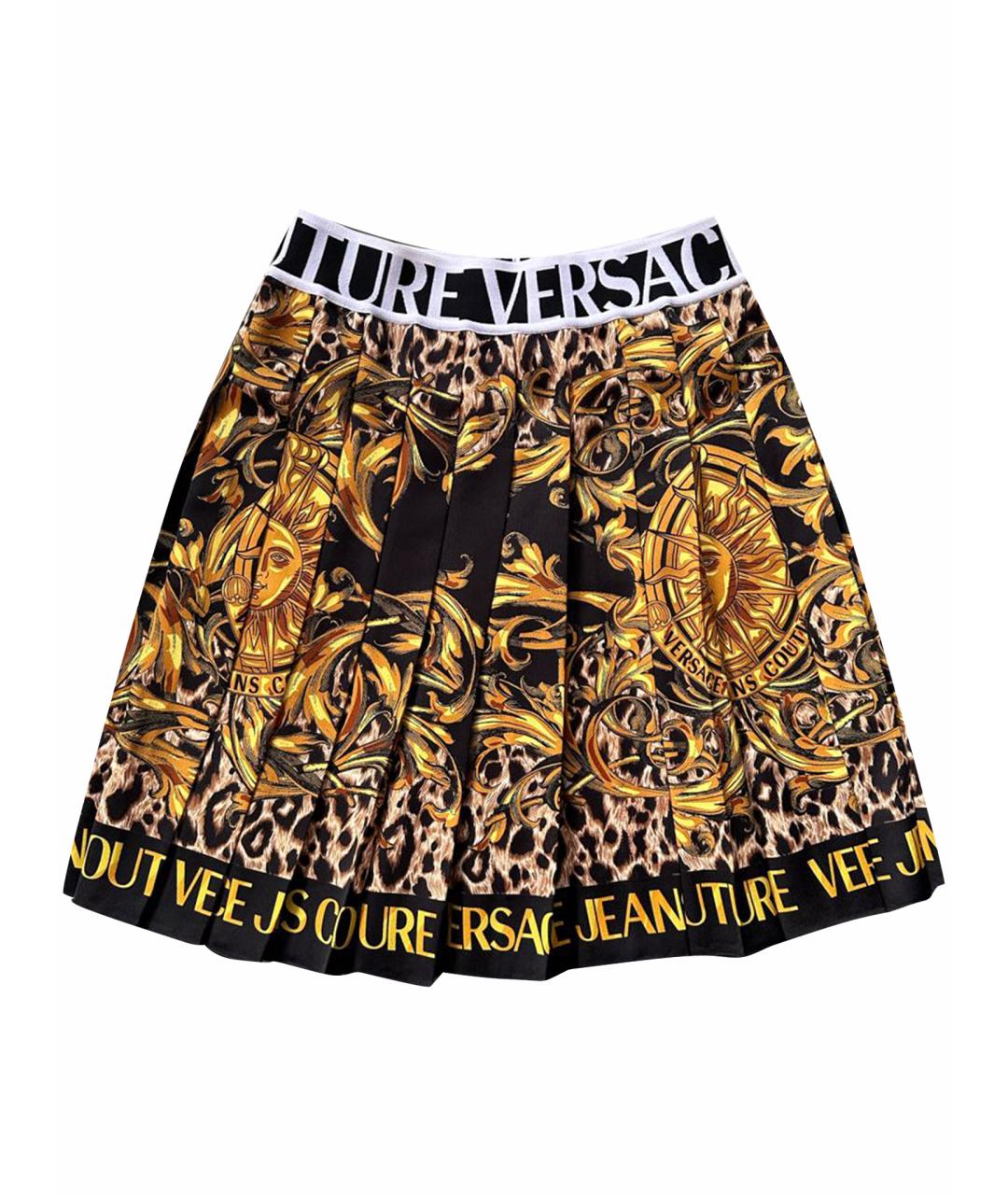 VERSACE JEANS COUTURE Золотая юбка мини, фото 1