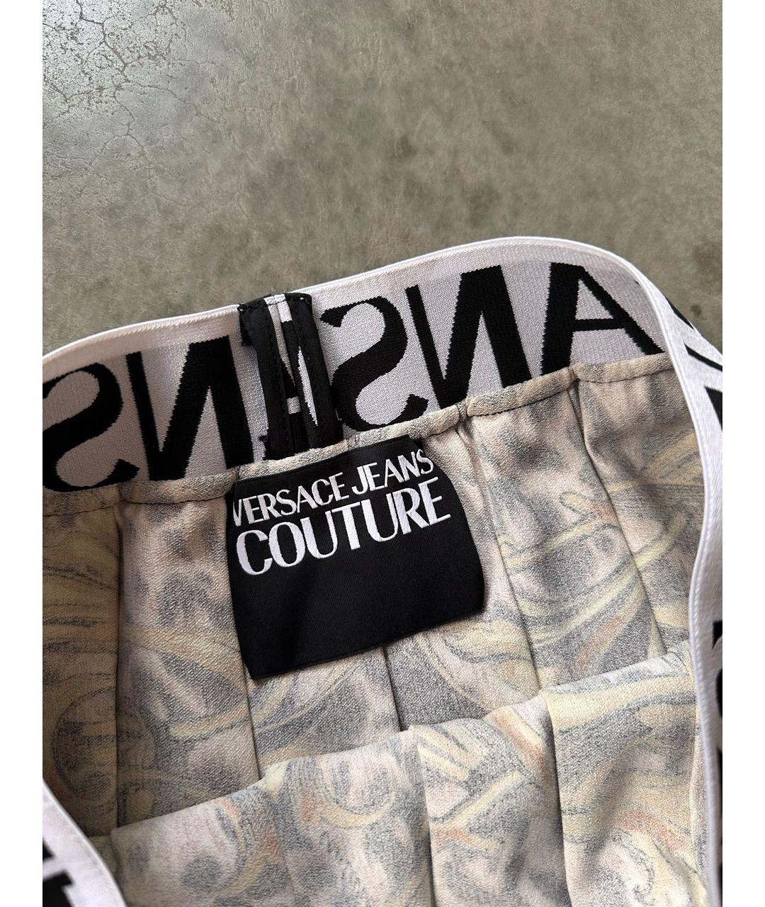 VERSACE JEANS COUTURE Золотая юбка мини, фото 2