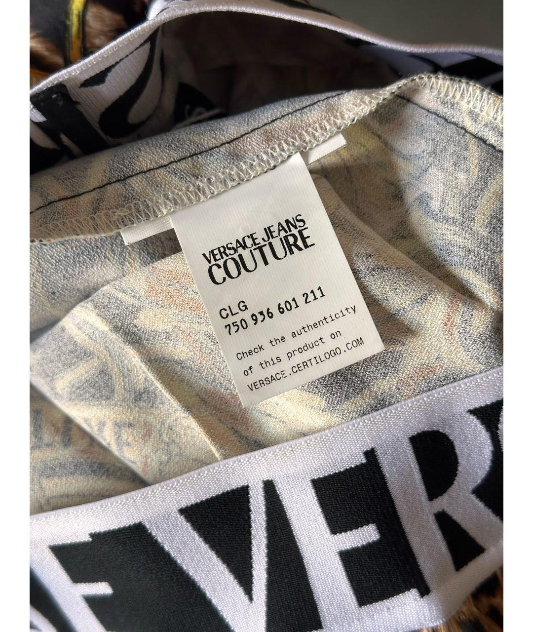 VERSACE JEANS COUTURE Золотая юбка мини, фото 5