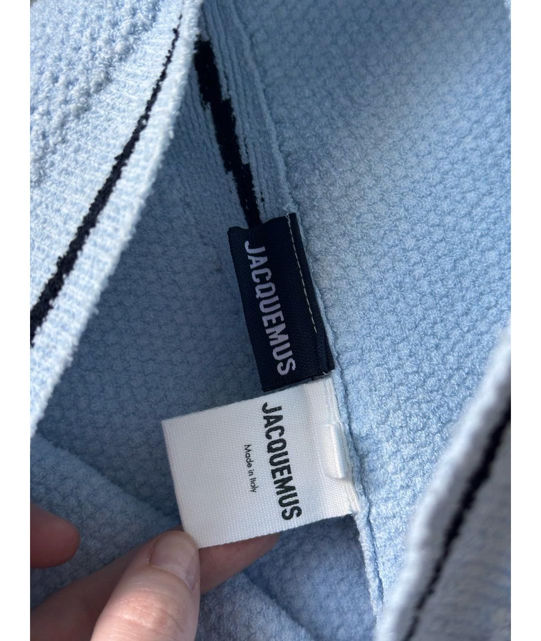 JACQUEMUS Голубая полиамидовая юбка мини, фото 2