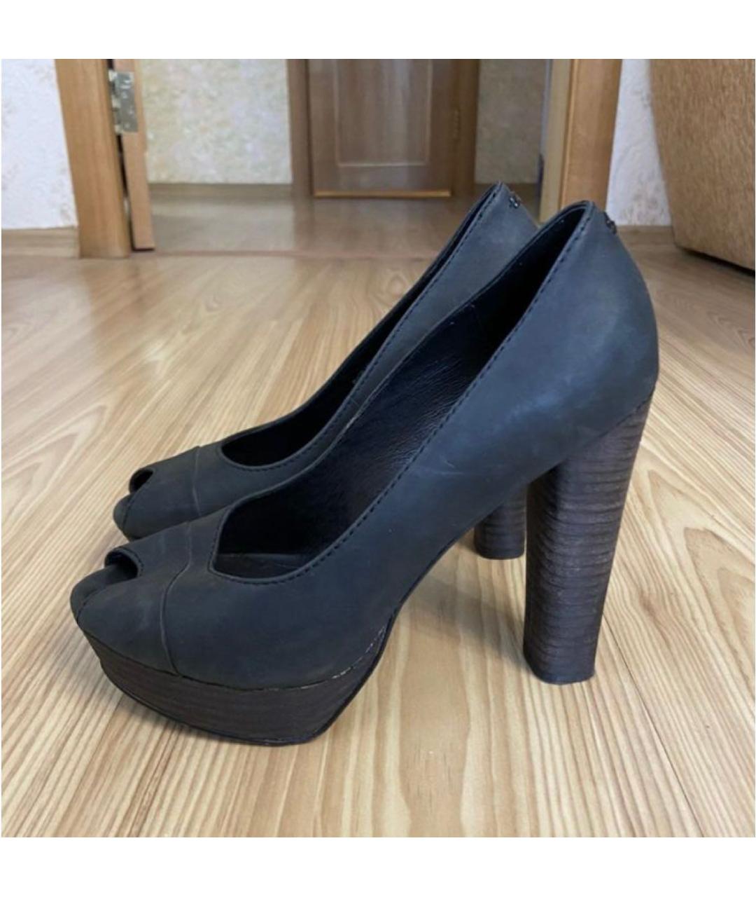 DIESEL Черные кожаные туфли, фото 6