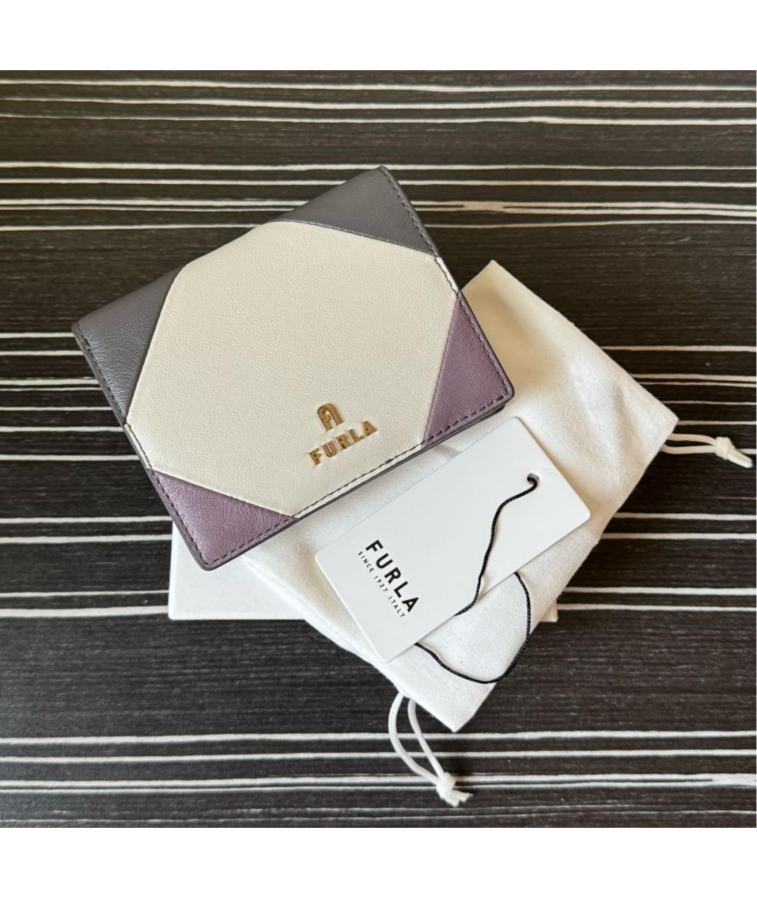 FURLA Белый кожаный кошелек, фото 7