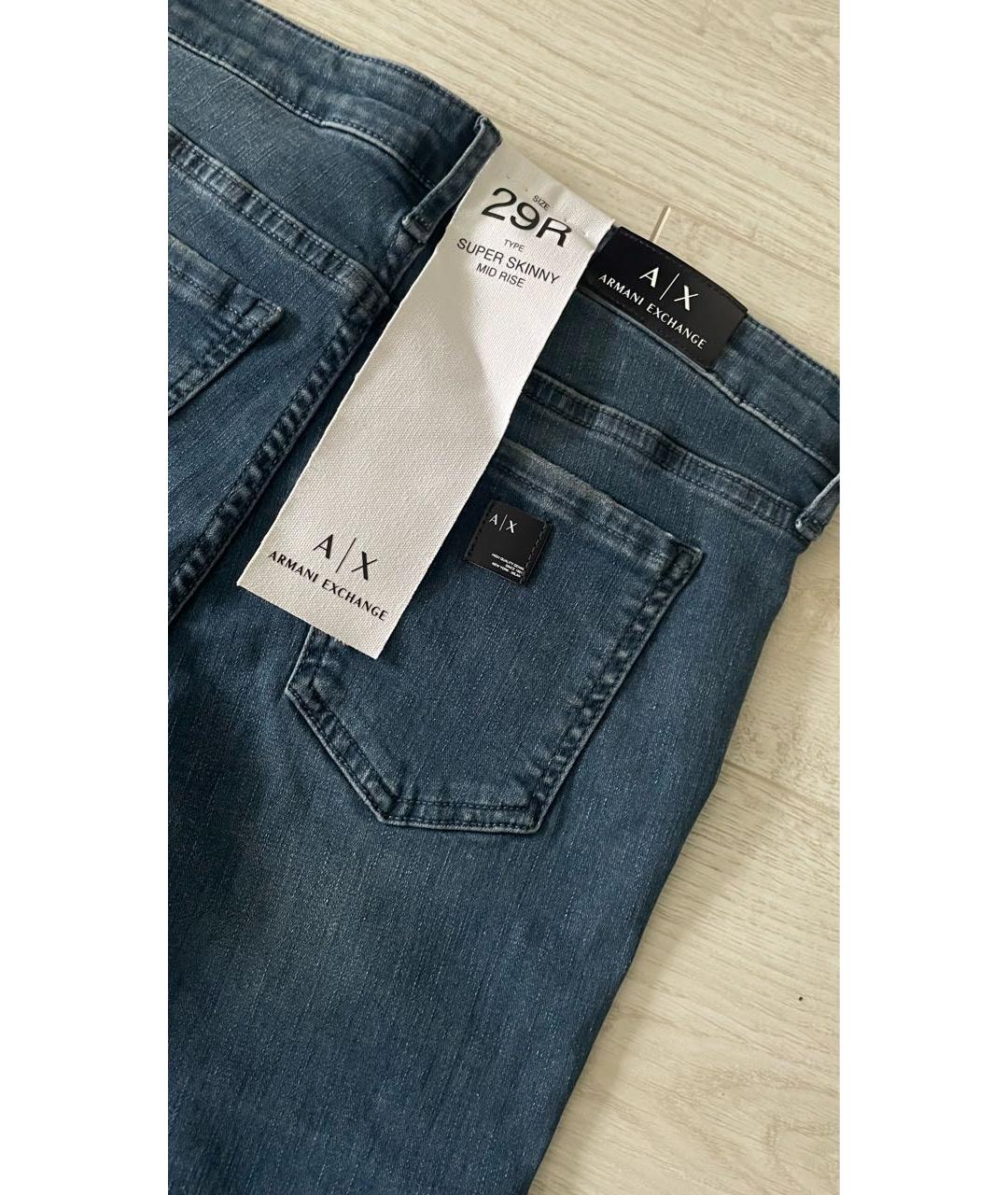 ARMANI EXCHANGE Хлопко-эластановые джинсы слим, фото 3