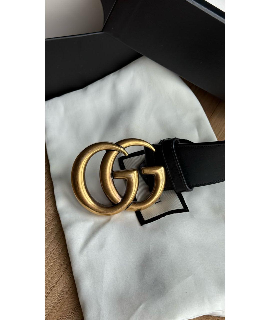 GUCCI Черный кожаный ремень, фото 8
