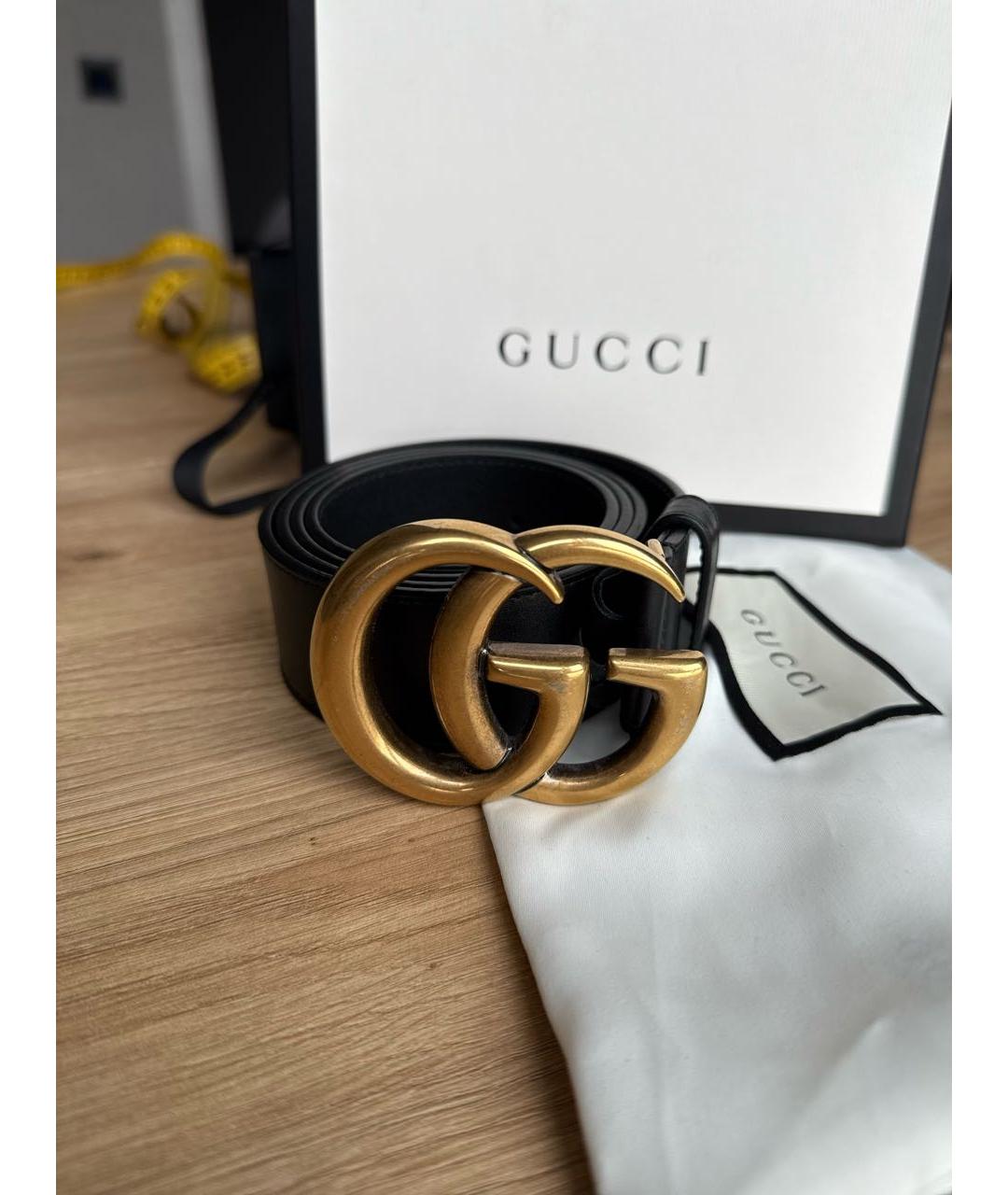 GUCCI Черный кожаный ремень, фото 9