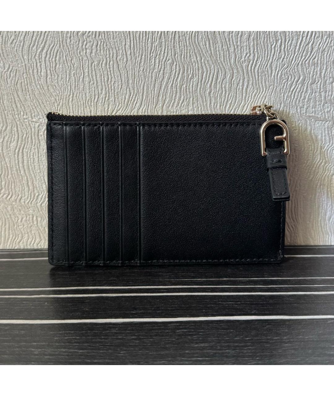 FURLA Черная кожаная визитница, фото 3