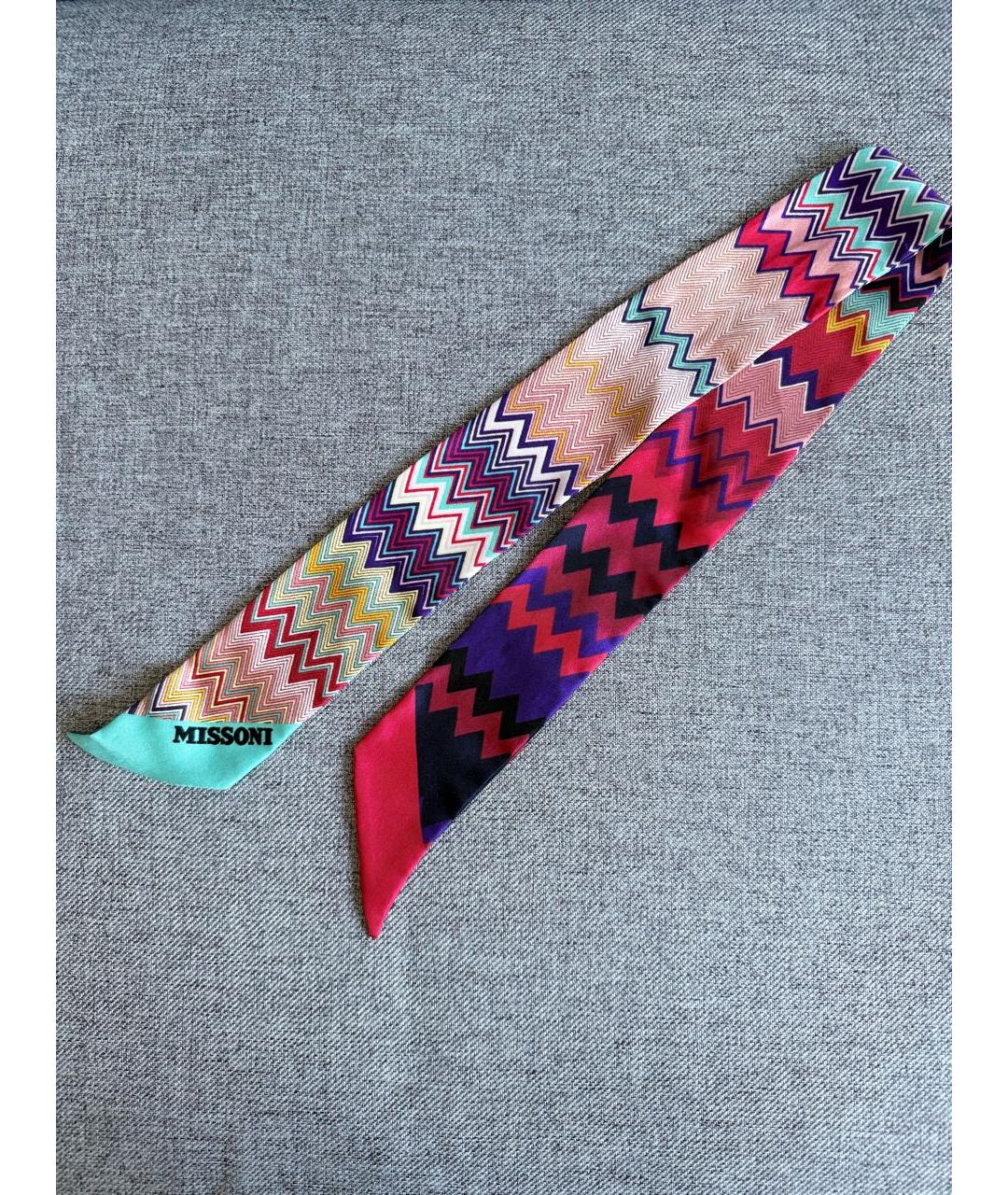 MISSONI Мульти шелковый шарф, фото 2