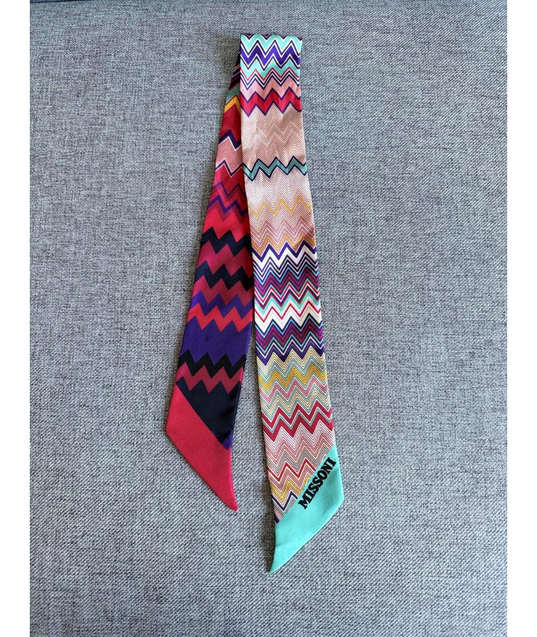 MISSONI Мульти шелковый шарф, фото 3