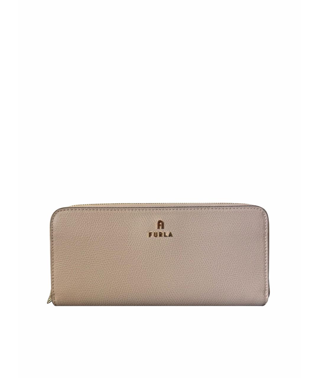 FURLA Бежевый кожаный кошелек, фото 1