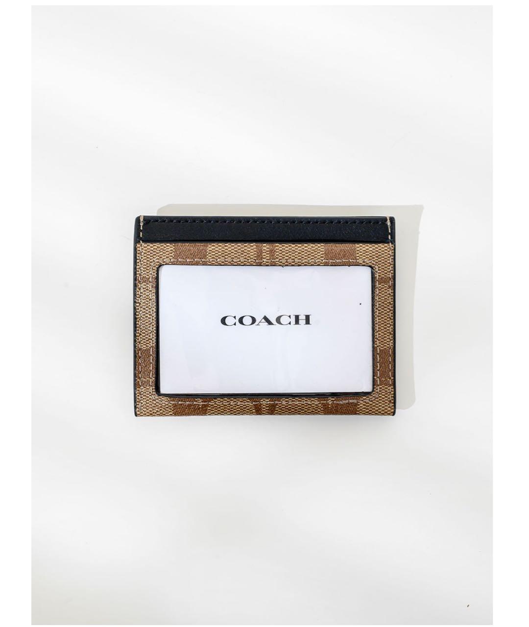 COACH Бежевый кожаный кардхолдер, фото 2