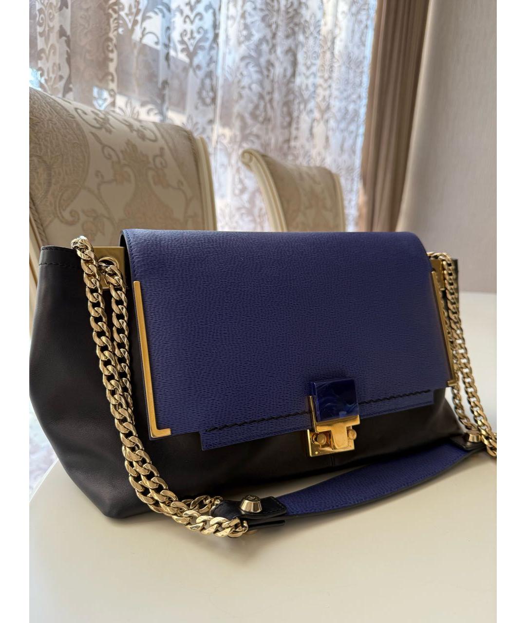 LANVIN Черная кожаная сумка с короткими ручками, фото 2