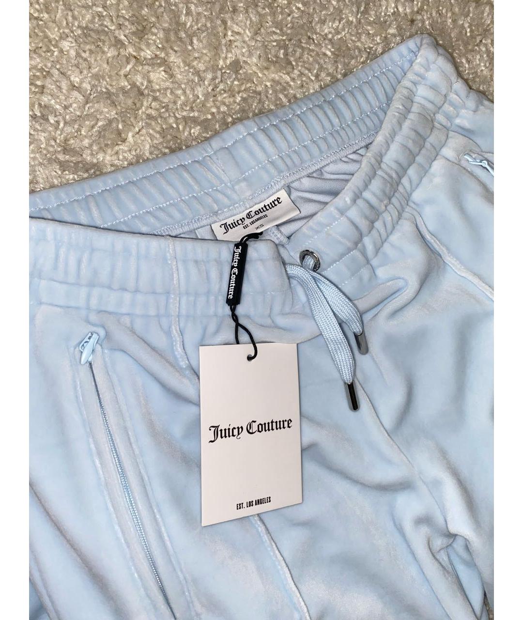 JUICY COUTURE Голубой велюровый спортивные костюмы, фото 3