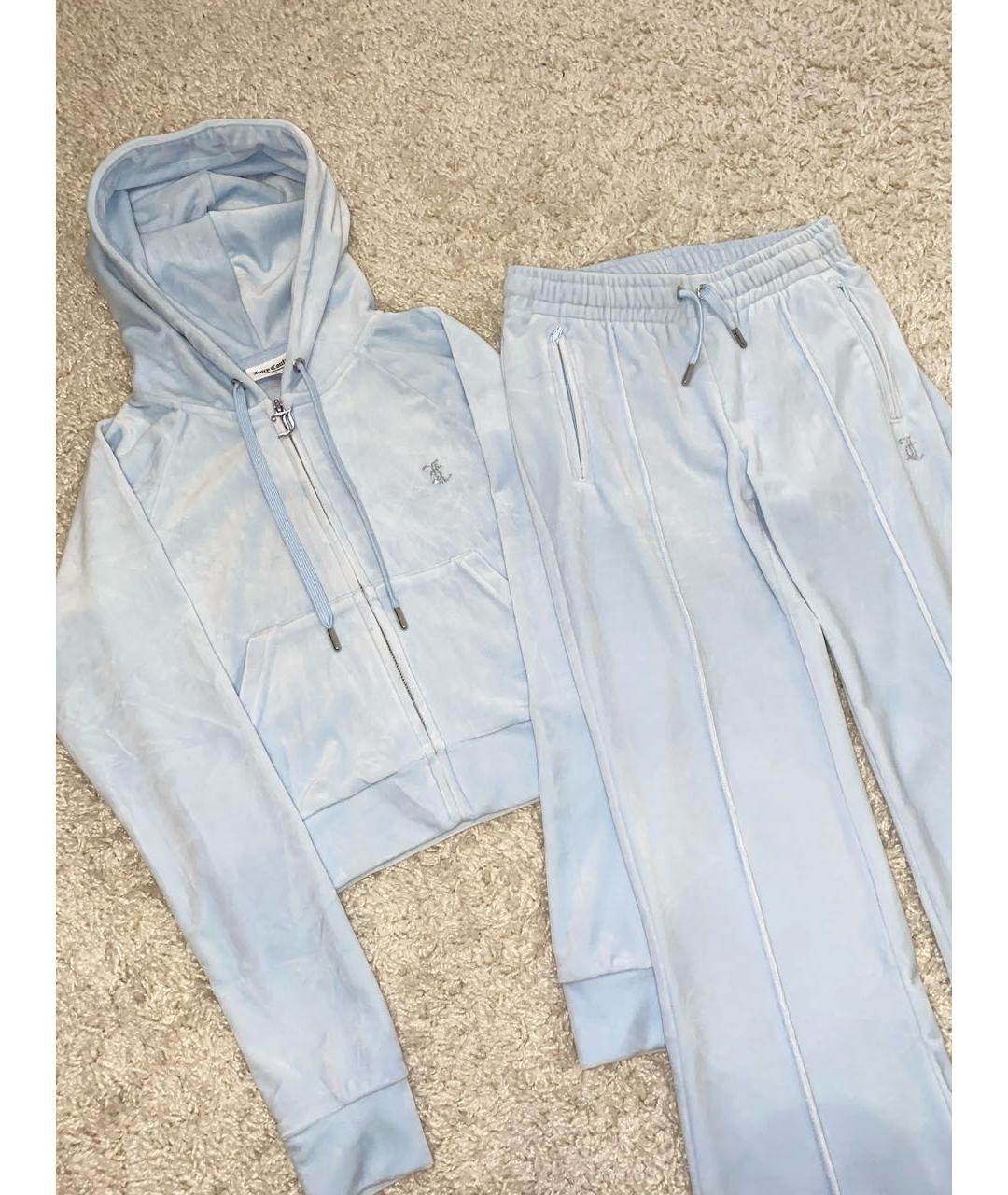 JUICY COUTURE Голубой велюровый спортивные костюмы, фото 2